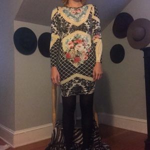 Topshop baroque bodycon dress